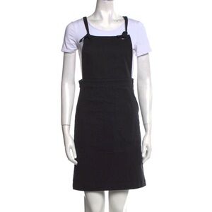 Loup Black Pinafore Mini Dress